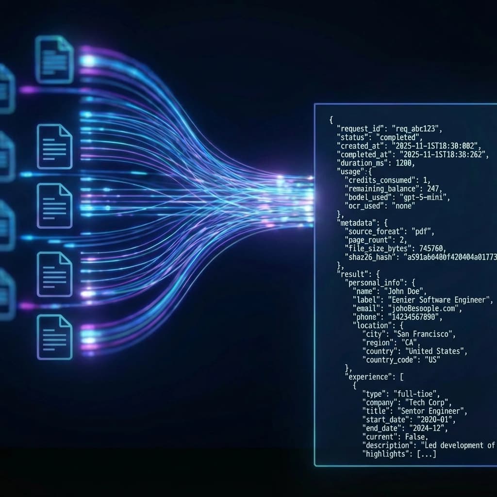 Resume parsing API - transform documents into structured data
